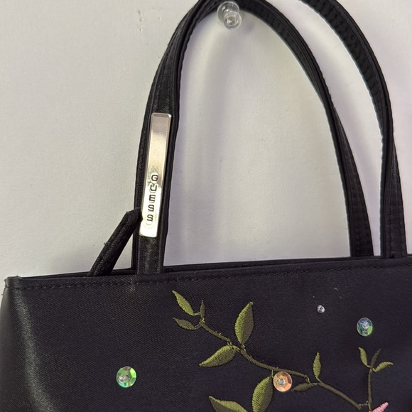 Guess Embroidered Black Handbag - Picture 2 of 10
